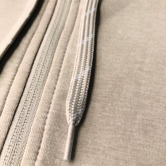 Gap Fit Hoodie Sweatshirt Full Zip Jacket Cotton blend Size S Beige Breathable - Picture 3 of 11